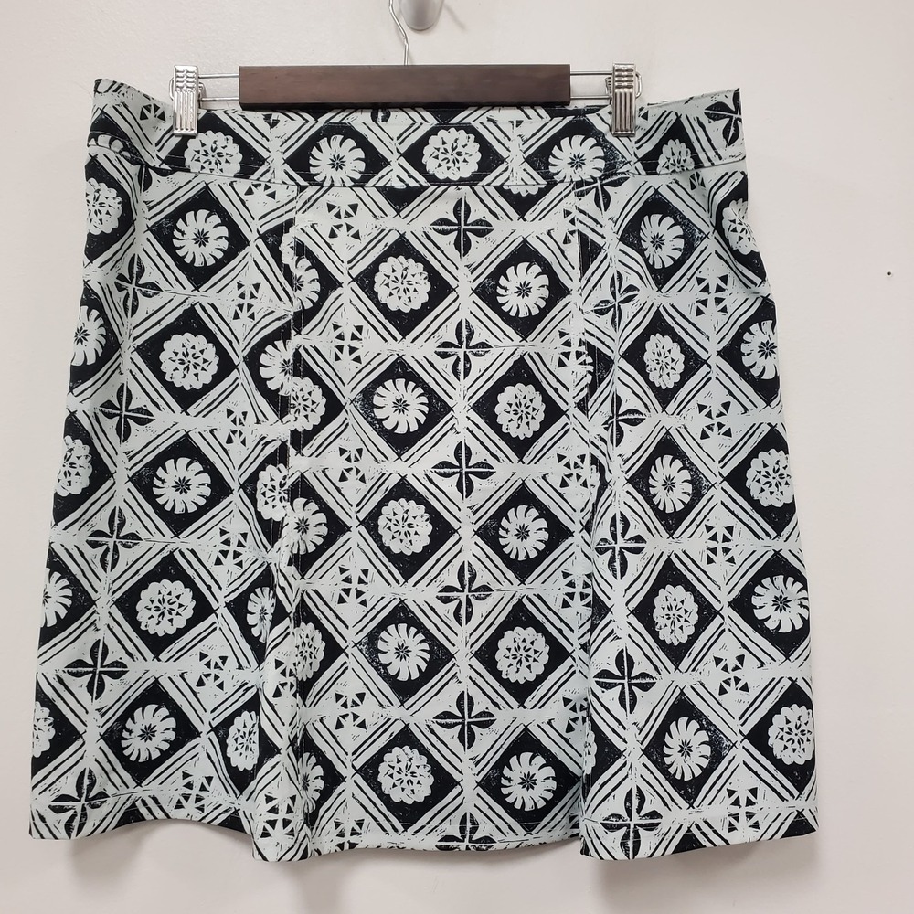 Ripskirt Hawaii Womens Length 2 Blue Tropical Floral Adjustable Wrap Skirt L - Picture 2 of 9